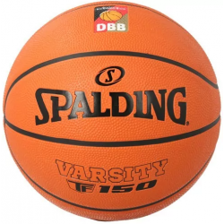 Ballon basket taille 5 DBB VARSITY FIBA TF 150 T5 caoutchouc outdoor SPALDING