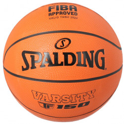 Ballon basket taille 6 VARSITY FIBA TF 150 T6 caoutchouc outdoor SPALDING