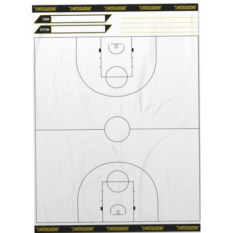 Lot de 20 feuilles tactiques Basketball terrain complet POWERSHOT 