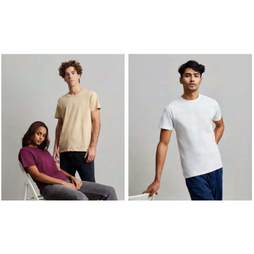 T-shirt coton MELBOURNE unisexe manches courtes couleur MUKUA