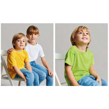 T-shirt coton MELBOURNE enfant manches courtes couleur MUKUA