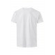 T-shirt coton TASMANIA unisexe manches courtes blanc MUKUA