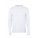T-shirt coton PARADISE unisexe manches longues blanc MUKUA