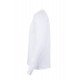 T-shirt coton PARADISE unisexe manches longues blanc MUKUA