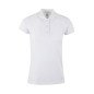 Polo coton femme MACKAY 210 grs manches courtes blanc MUKUA