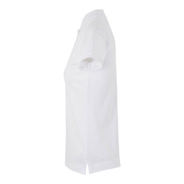 Polo coton femme MACKAY manches courtes blanc MUKUA