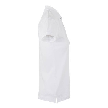 Polo coton femme MACKAY manches courtes blanc MUKUA
