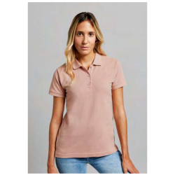 Polo coton femme MACKAY 210 grs manches courtes blanc MUKUA
