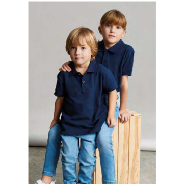 Polo coton MACKAY enfant manches courtes blanc MUKUA
