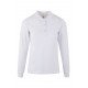Polo coton HOBART unisexe manches longues blanc MUKUA