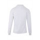 Polo coton HOBART unisexe manches longues blanc MUKUA