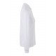 Polo coton HOBART unisexe manches longues blanc MUKUA