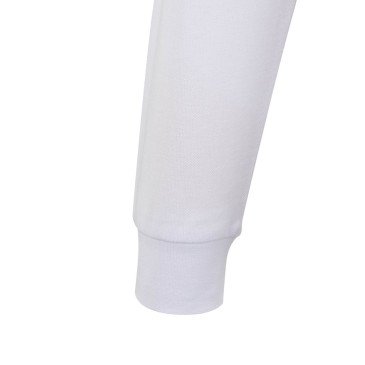 Polo coton HOBART unisexe manches longues blanc MUKUA