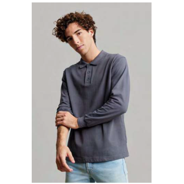 Polo coton HOBART unisexe manches longues couleur MUKUA