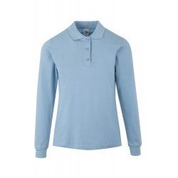 Polo coton femme HOBART manches longues couleur MUKUA