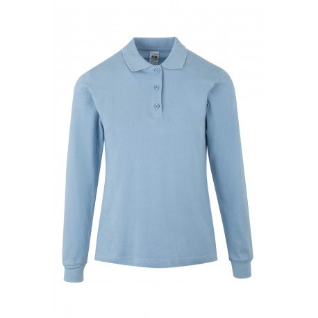 Polo coton femme HOBART manches longues couleur MUKUA