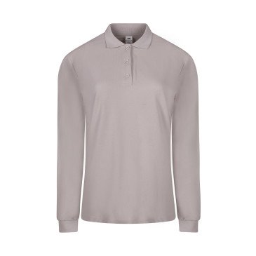 Polo coton femme HOBART manches longues couleur MUKUA