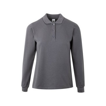 Polo coton femme HOBART manches longues couleur MUKUA