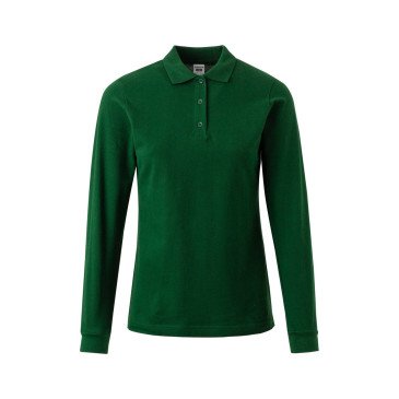 Polo coton femme HOBART manches longues couleur MUKUA