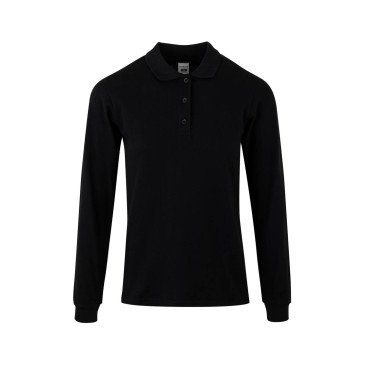 Polo coton femme HOBART manches longues couleur MUKUA