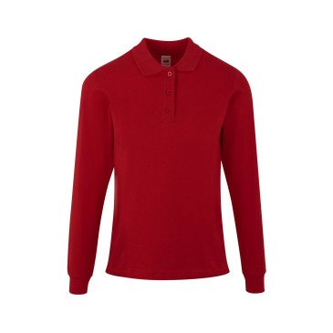 Polo coton femme HOBART manches longues couleur MUKUA