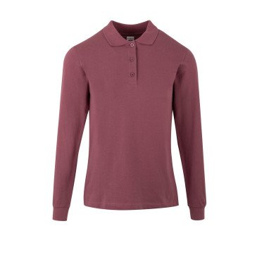 Polo coton femme HOBART manches longues couleur MUKUA