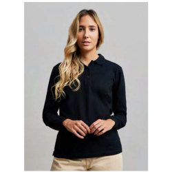 Polo coton femme HOBART 210 grs manches longues couleur MUKUA
