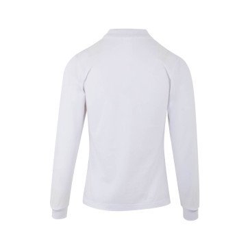 Polo coton femme HOBART manches longues blanc MUKUA