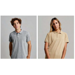 Polo GIBSON 210 grs unisexe manches courtes blanc MUKUA