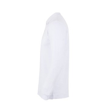 Polo CLIFTON unisexe manches longues blanc MUKUA