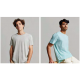 T-shirt coton LAKE unisexe manches courtes blanc MUKUA