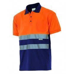 Polo bicolore manches courtes Haute Visibilité VELILLA