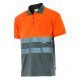 Polo bicolore manches courtes Haute Visibilité VELILLA 173