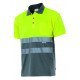 Polo bicolore manches courtes Haute Visibilité VELILLA 173