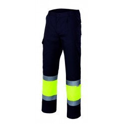 Pantalon bicolore multipoches Haute Visibilité VELILLA 157