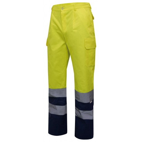 Pantalon bicolore multipoches Haute Visibilité VELILLA 303001 Pantalon bicolore multipoches Haute Visibilité VELILLA 303001