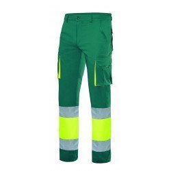 Pantalon stretch bicolore multipoches Haute Visibilité VELILLA