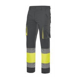 Pantalon 100% coton bicolore multipoches Haute Visibilité VELILLA 303007