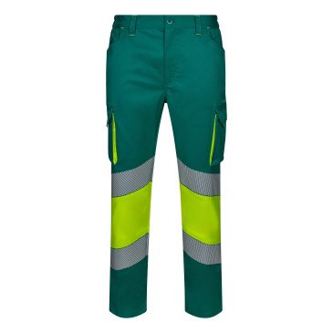 Pantalon stretch bicolore avec bande segmentée Haute Visibilité VELILLA 303008S