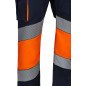 Pantalon stretch bicolore avec bande segmentée Haute Visibilité VELILLA