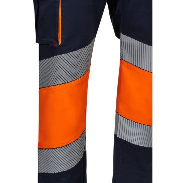Pantalon stretch bicolore avec bande segmentée Haute Visibilité VELILLA 303008S
