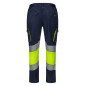 Pantalon stretch bicolore avec bande segmentée Haute Visibilité VELILLA