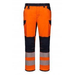 Pantalon stretch bicolore avec genouillères et bande segmentée Haute Visibilité VELILLA 303010S
