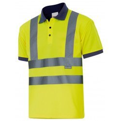 Polo bicolore manches courtes Haute Visibilité VELILLA 305502