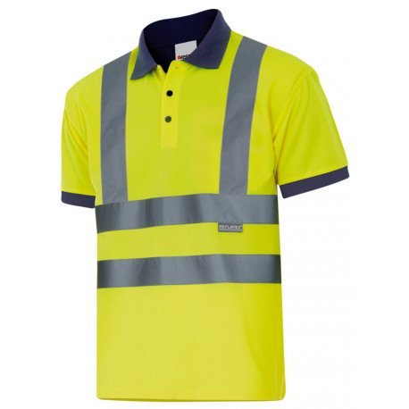 Polo bicolore manches courtes Haute Visibilité VELILLA 305502 Polo bicolore manches courtes Haute Visibilité VELILLA 305502