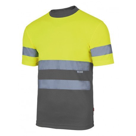 T-shirt technique bicolore manches courtes Haute Visibilité VELILLA 305506