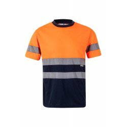 T-shirt technique bicolore manches courtes Haute Visibilité VELILLA 305506