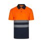 Polo bicolore manches courtes Haute Visibilité VELILLA