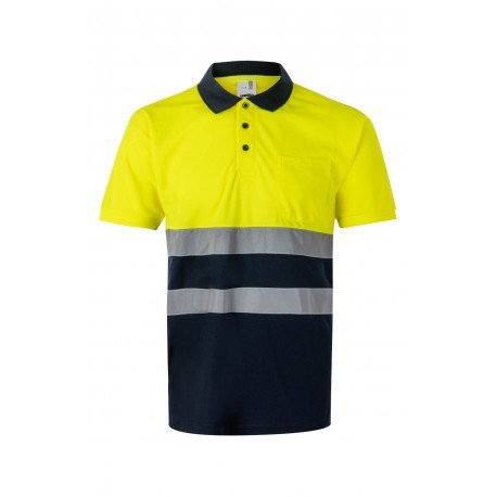 Polo bicolore manches courtes Haute Visibilité VELILLA 305504
