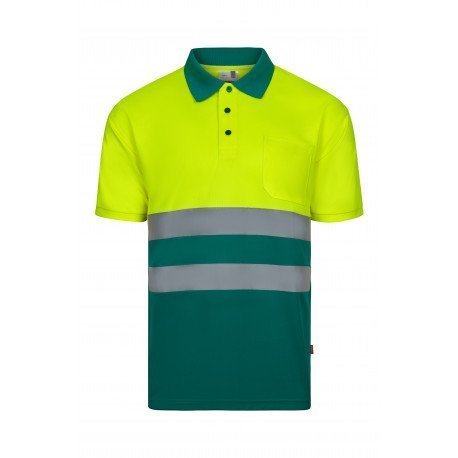 Polo bicolore manches courtes Haute Visibilité VELILLA 305504